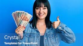  Presentation with egyptian - Slide set featuring young-hispanic-woman-holding-egyptian background and a teal colored foreground