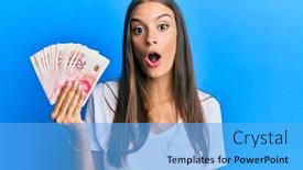  Presentation with israel - Audience pleasing presentation design consisting of young-hispanic-woman-holding-israel backdrop and a light blue colored foreground