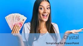  Presentation with israel - Cool new PPT layouts with young-hispanic-woman-holding-israel backdrop and a light blue colored foreground