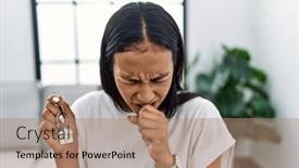  Presentation with home health care - Slide set enhanced with young-hispanic-woman-holding-keys background and a  colored foreground
