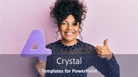  Presentation with number - Amazing slide set having young-hispanic-woman-holding-number backdrop and a navy blue colored foreground