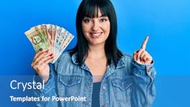  Presentation with sol - Colorful presentation theme enhanced with young-hispanic-woman-holding-peruvian backdrop and a teal colored foreground