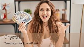  Presentation with sol - Slides with young-hispanic-woman-holding-peruvian background and a coral colored foreground