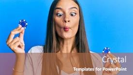  Presentation with poker chips - PPT layouts enhanced with young-hispanic-woman-holding-poker background and a red colored foreground