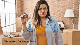  Presentation with pregnancy - Slide deck with young-hispanic-woman-holding-pregnancy background and a coral colored foreground