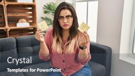  Presentation with emotion - Theme consisting of young-hispanic-woman-holding-sad background and a  colored foreground