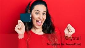  Presentation with memory - Presentation having young-hispanic-woman-holding-ssd background and a red colored foreground