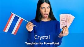  Presentation with lactation young woman breastfeeding - Presentation theme enhanced with young-hispanic-woman-holding-thailand background and a ocean colored foreground