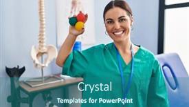  Presentation with confident young hispanic woman - Theme having young-hispanic-woman-holding background and a  colored foreground