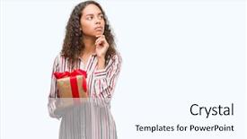  Presentation with love between man and woman - Presentation theme with young hispanic woman in love background and a  colored foreground