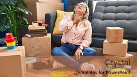  Presentation with infection - Slide set enhanced with young-hispanic-woman-moving background and a coral colored foreground