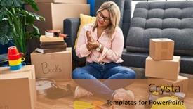  Presentation with inflammation - PPT layouts with young-hispanic-woman-moving background and a coral colored foreground