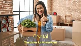  Presentation with plants - Presentation with young-hispanic-woman-moving background and a coral colored foreground