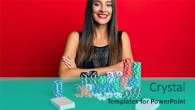  Presentation with hispanic - PPT theme consisting of young-hispanic-woman-sitting background and a teal colored foreground