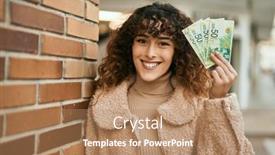  Presentation with israel - PPT theme enhanced with young-hispanic-woman-smiling-happy background and a coral colored foreground