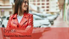  Presentation with hispanic - PPT layouts featuring young-hispanic-woman-smiling-happy background and a red colored foreground