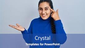  Presentation with hispanic - PPT layouts enhanced with young-hispanic-woman-standing-over background and a ocean colored foreground