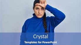  Presentation with hispanic - Slide set enhanced with young-hispanic-woman-standing-over background and a teal colored foreground