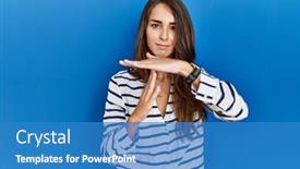  Presentation with hispanic - PPT theme consisting of young-hispanic-woman-standing-over background and a  colored foreground