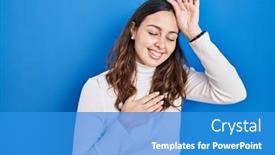  Presentation with flu virus - Theme consisting of young-hispanic-woman-standing-over background and a teal colored foreground