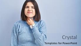  Presentation with infection - Slides consisting of young-hispanic-woman-standing-over background and a light blue colored foreground