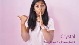  Presentation with hispanic - Theme featuring young-hispanic-woman-standing-over background and a lemonade colored foreground