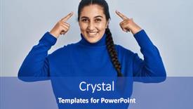  Presentation with great idea - Presentation design enhanced with young-hispanic-woman-standing-over background and a ocean colored foreground