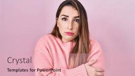  Presentation with woman sad - Theme having young-hispanic-woman-standing-over background and a lemonade colored foreground