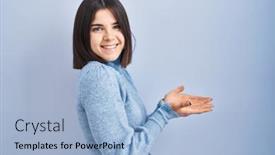  Presentation with woman hands open - 