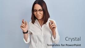  Presentation with hope - PPT layouts with young-hispanic-woman-standing-over background and a light blue colored foreground