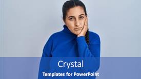  Presentation with depression - Slide deck consisting of young-hispanic-woman-standing-over background and a teal colored foreground