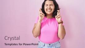  Presentation with hope - Theme featuring young-hispanic-woman-standing-over background and a lemonade colored foreground