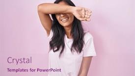  Presentation with blind - Slide set featuring young-hispanic-woman-standing-over background and a lemonade colored foreground