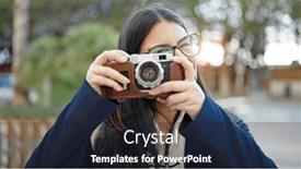  Presentation with tourist - PPT layouts having young-hispanic-woman-tourist-wearing and a wine colored foreground