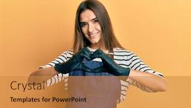  Presentation with barber - Beautiful slide set featuring young-hispanic-woman-wearing-barber backdrop and a gold colored foreground