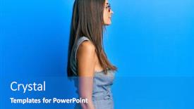  Presentation with business profile - PPT layouts having young-hispanic-woman-wearing-business background and a teal colored foreground