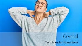  Presentation with injury - PPT theme having young-hispanic-woman-wearing-casual background and a light blue colored foreground