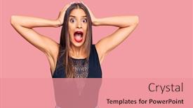  Presentation with woman hands open - Amazing presentation having young-hispanic-woman-wearing-casual backdrop and a coral colored foreground