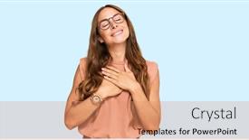  Presentation with hispanic - Slide deck enhanced with young-hispanic-woman-wearing-casual background and a coral colored foreground