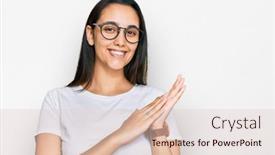  Presentation with hispanic - Audience pleasing slides consisting of young-hispanic-woman-wearing-casual backdrop and a lemonade colored foreground