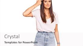  Presentation with acne woman - Colorful theme enhanced with young-hispanic-woman-wearing-casual backdrop and a white colored foreground