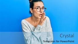  Presentation with hispanic - Audience pleasing slide deck consisting of young-hispanic-woman-wearing-casual backdrop and a light blue colored foreground