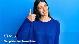  Presentation with clothes - Amazing slide set having young-hispanic-woman-wearing-casual backdrop and a ocean colored foreground