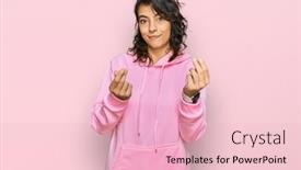  Presentation with salary - Audience pleasing slide set consisting of young-hispanic-woman-wearing-casual backdrop and a lemonade colored foreground