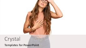  Presentation with fever - Cool new presentation with young-hispanic-woman-wearing-casual backdrop and a lemonade colored foreground