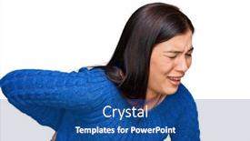  Presentation with backache - Presentation theme with young-hispanic-woman-wearing-casual background and a ocean colored foreground