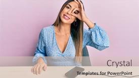  Presentation with battery - Beautiful presentation design featuring young-hispanic-woman-wearing-casual backdrop and a lemonade colored foreground