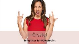  Presentation with rock star - Theme having young-hispanic-woman-wearing-casual background and a lemonade colored foreground