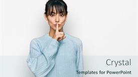  Presentation with hispanic - Presentation design having young-hispanic-woman-wearing-casual background and a light blue colored foreground