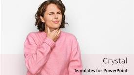  Presentation with sore throat - Amazing presentation design having young-hispanic-woman-wearing-casual backdrop and a lemonade colored foreground